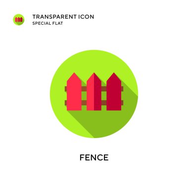 Çit vektör simgesi. Düz çizim. EPS 10 vektörü.