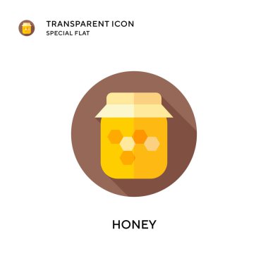 Bal vektörü simgesi. Düz çizim. EPS 10 vektörü.