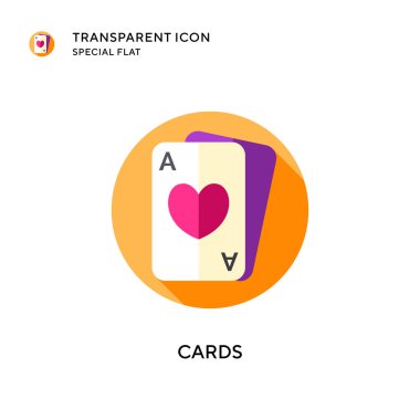 Kart vektör simgesi. Düz çizim. EPS 10 vektörü.