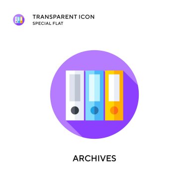 Arşiv vektör simgesi. Düz çizim. EPS 10 vektörü.