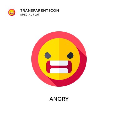 Kızgın vektör ikonu. Düz çizim. EPS 10 vektörü.