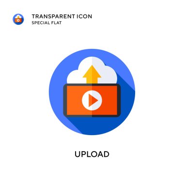 Vektör simgesini yükle. Düz çizim. EPS 10 vektörü.