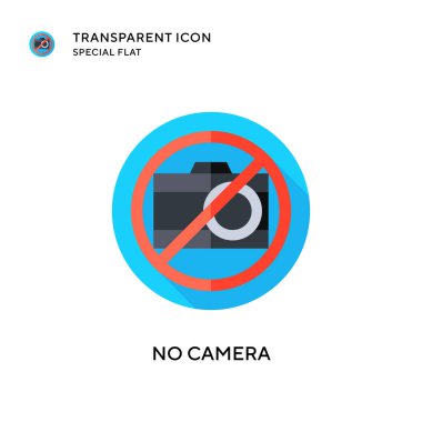 Kamera vektör simgesi yok. Düz çizim. EPS 10 vektörü.