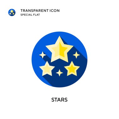 Yıldız vektör simgesi. Düz çizim. EPS 10 vektörü.