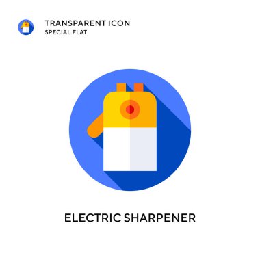 Elektrik keskinleştirici vektör simgesi. Düz çizim. EPS 10 vektörü.