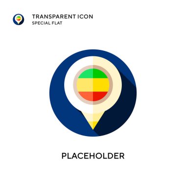 Yer tutucu vektör simgesi. Düz çizim. EPS 10 vektörü.