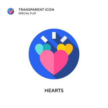 Kalp vektör simgesi. Düz çizim. EPS 10 vektörü.