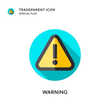 Uyarı vektör simgesi. Düz çizim. EPS 10 vektörü.