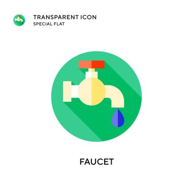 Musluk vektör simgesi. Düz çizim. EPS 10 vektörü.
