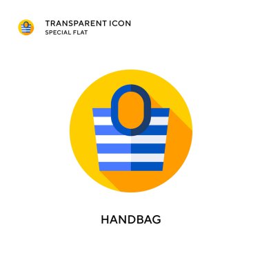 Çanta vektör simgesi. Düz çizim. EPS 10 vektörü.