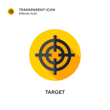 Hedef vektör simgesi. Düz çizim. EPS 10 vektörü.