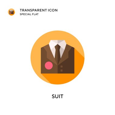 Takım elbise vektör simgesi. Düz çizim. EPS 10 vektörü.