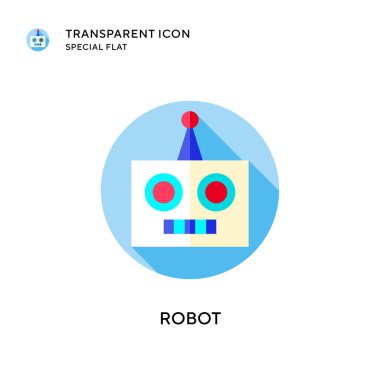 Robot vektör simgesi. Düz çizim. EPS 10 vektörü.