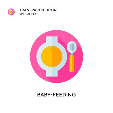 Bebek besleme vektör simgesi. Düz çizim. EPS 10 vektörü.