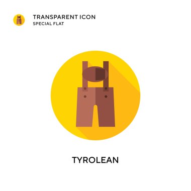 Tirol vektör simgesi. Düz çizim. EPS 10 vektörü.