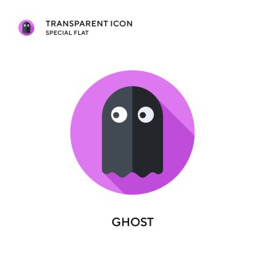 Hayalet vektör simgesi. Düz çizim. EPS 10 vektörü.