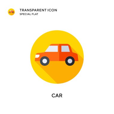 Araba vektör simgesi. Düz çizim. EPS 10 vektörü.