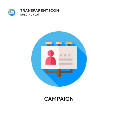 Kampanya vektör simgesi. Düz çizim. EPS 10 vektörü.