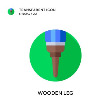 Tahta bacak vektör simgesi. Düz çizim. EPS 10 vektörü.