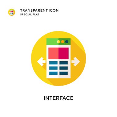 Arayüz vektör simgesi. Düz çizim. EPS 10 vektörü.