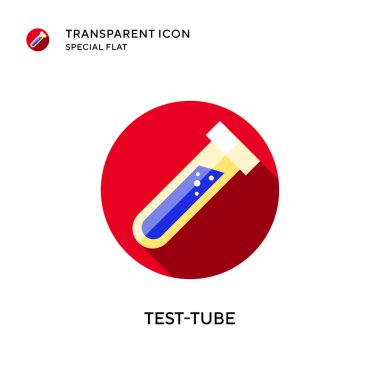 Test tübü vektör simgesi. Düz çizim. EPS 10 vektörü.