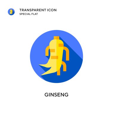 Ginseng vektör simgesi. Düz çizim. EPS 10 vektörü.