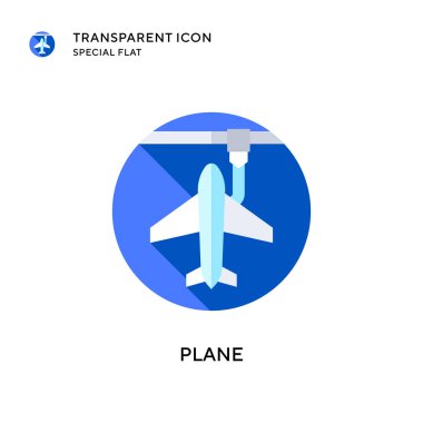 Düzlem vektör simgesi. Düz çizim. EPS 10 vektörü.