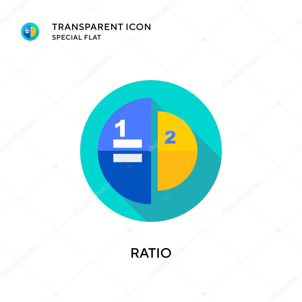 Ratio vector icon. Flat style illustration. EPS 10 vector.