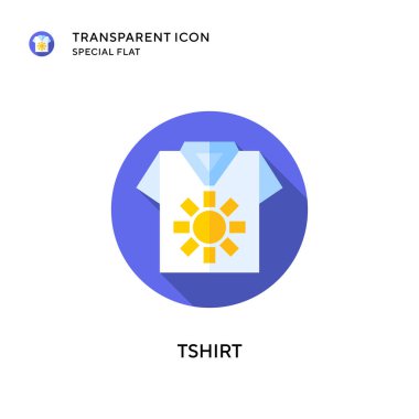 Tshirt vektör simgesi. Düz çizim. EPS 10 vektörü.