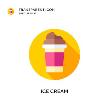 Dondurma vektör simgesi. Düz çizim. EPS 10 vektörü.