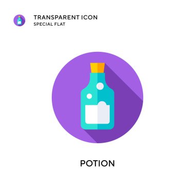 İksir vektör simgesi. Düz çizim. EPS 10 vektörü.