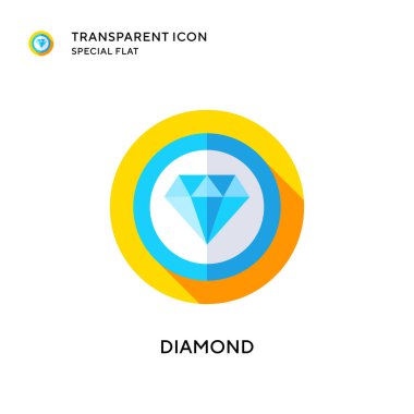 Elmas vektör simgesi. Düz çizim. EPS 10 vektörü.