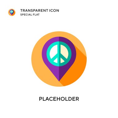 Yer tutucu vektör simgesi. Düz çizim. EPS 10 vektörü.