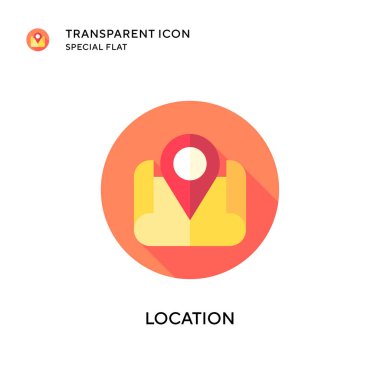 Konum vektör simgesi. Düz çizim. EPS 10 vektörü.