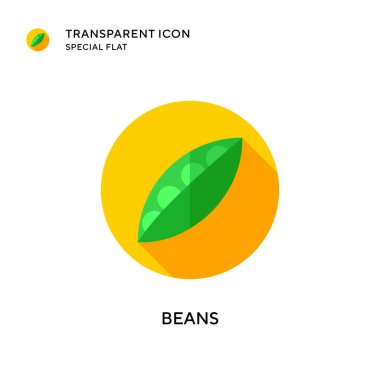 Fasulye vektör simgesi. Düz çizim. EPS 10 vektörü.