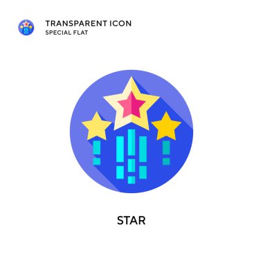 Yıldız vektör simgesi. Düz çizim. EPS 10 vektörü.