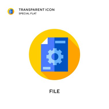 Dosya vektör simgesi. Düz çizim. EPS 10 vektörü.