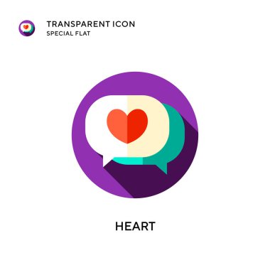 Kalp vektör simgesi. Düz çizim. EPS 10 vektörü.