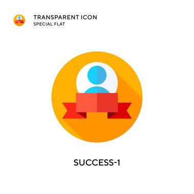 Başarı-1 vektör simgesi. Düz çizim. EPS 10 vektörü.