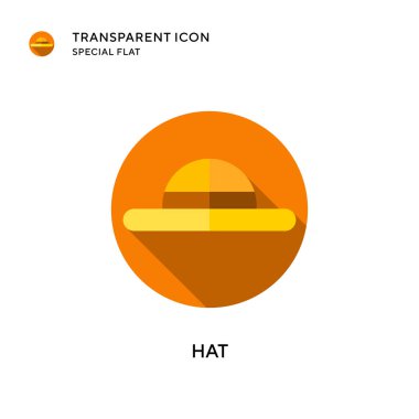 Şapka vektör simgesi. Düz çizim. EPS 10 vektörü.