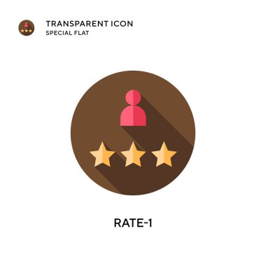Rate-1 vektör simgesi. Düz çizim. EPS 10 vektörü.