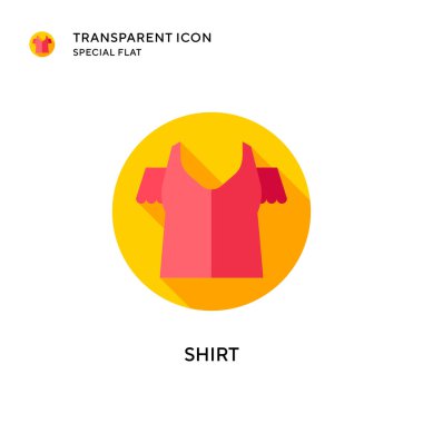 Gömlek vektör simgesi. Düz çizim. EPS 10 vektörü.