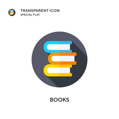 Kitap vektör simgesi. Düz çizim. EPS 10 vektörü.