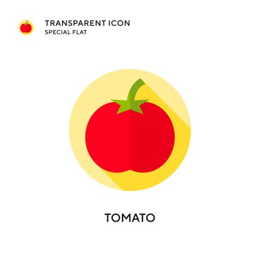 Domates vektör simgesi. Düz çizim. EPS 10 vektörü.
