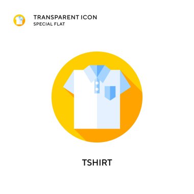 Tshirt vektör simgesi. Düz çizim. EPS 10 vektörü.