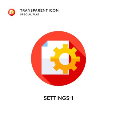 Ayarlar-1 vektör simgesi. Düz çizim. EPS 10 vektörü.