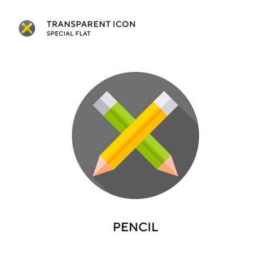 Kalem vektör simgesi. Düz çizim. EPS 10 vektörü.