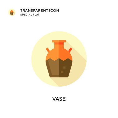 Vazo vektör simgesi. Düz çizim. EPS 10 vektörü.