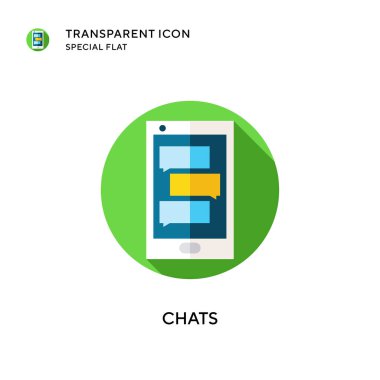 Sohbet vektör simgesi. Düz çizim. EPS 10 vektörü.