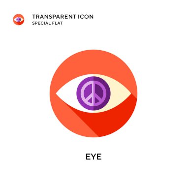 Göz vektör simgesi. Düz çizim. EPS 10 vektörü.